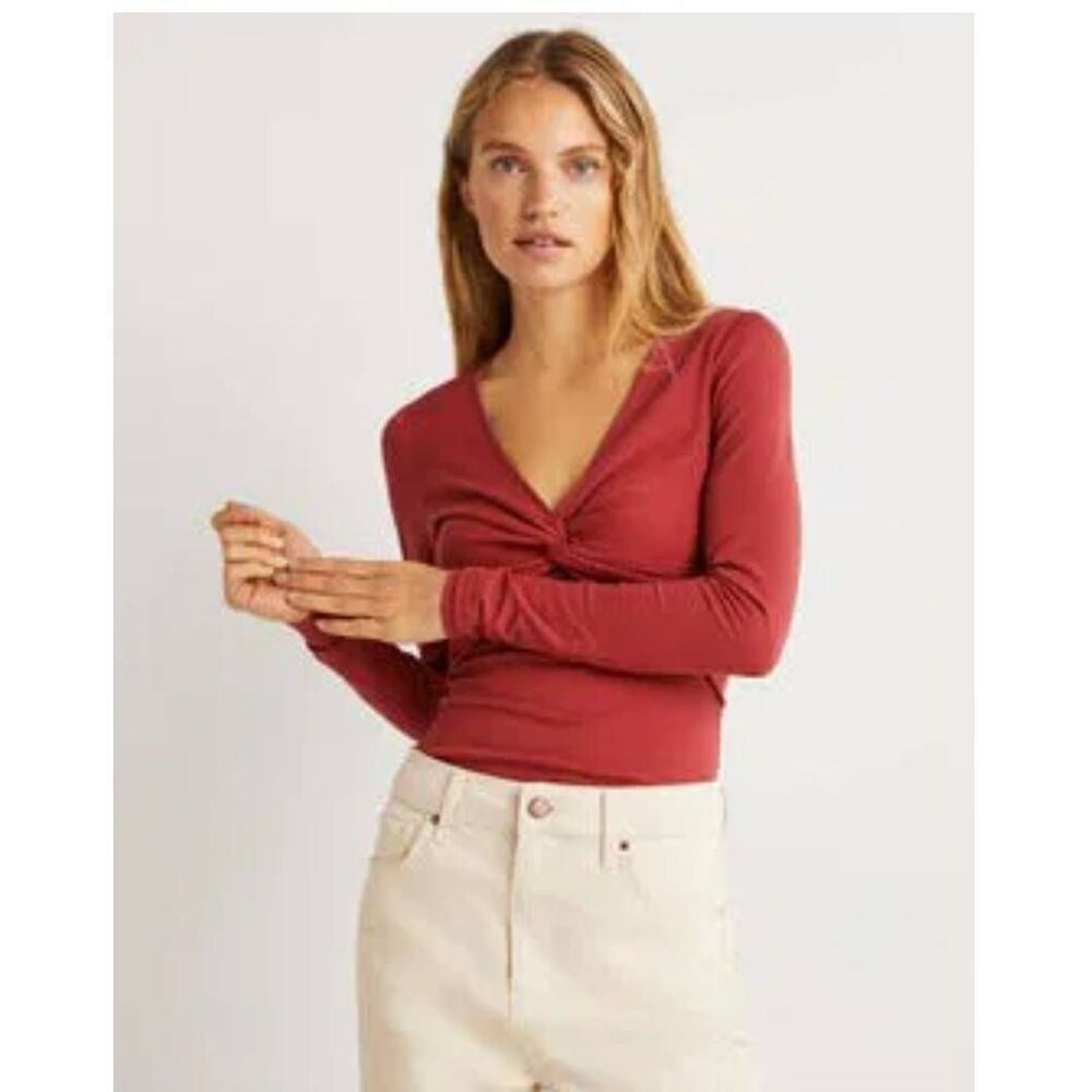 Boden Ponte Twist‎ Front Top Size 6 NWT